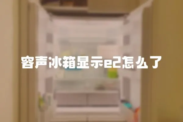 容聲冰箱顯示e2怎么了