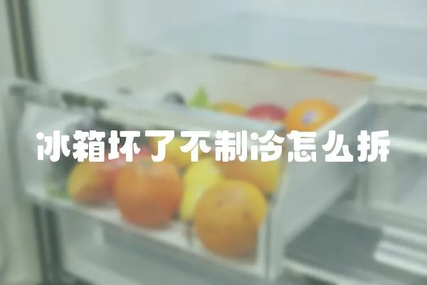 冰箱壞了不制冷怎么拆