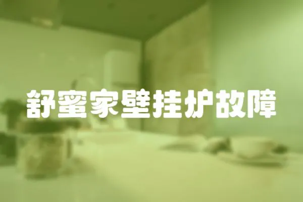 舒蜜家壁掛爐故障