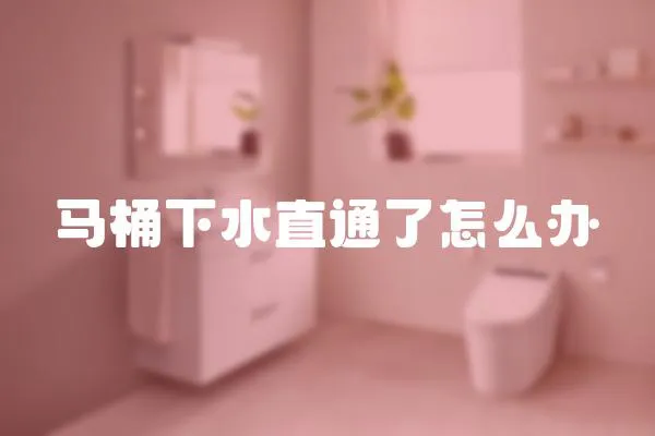馬桶下水直通了怎么辦