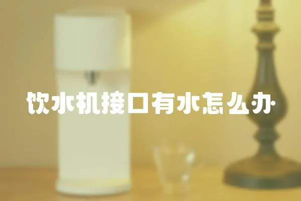 飲水機接口有水怎么辦