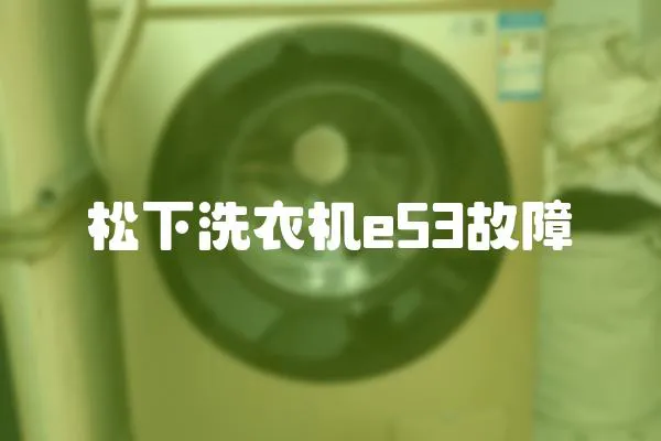 松下洗衣機e53故障