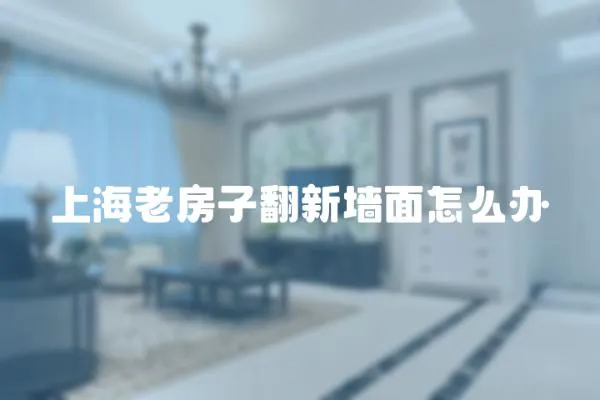 上海老房子翻新墻面怎么辦