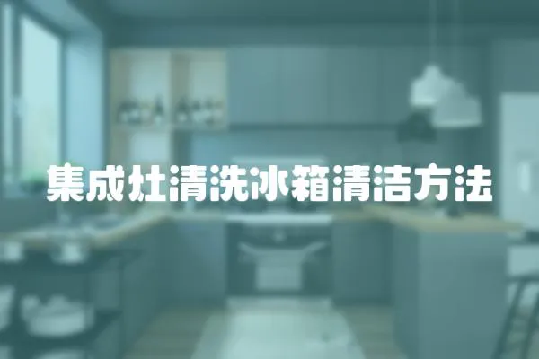 集成灶清洗冰箱清潔方法