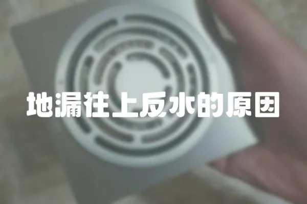 地漏往上反水的原因