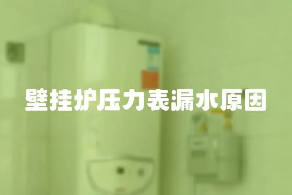 壁掛爐壓力表漏水原因