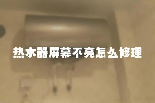 熱水器屏幕不亮怎么修理