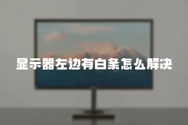顯示器左邊有白條怎么解決
