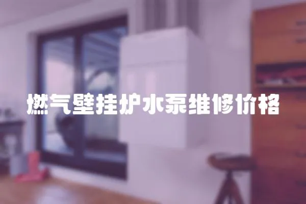 燃?xì)獗趻鞝t水泵維修價(jià)格