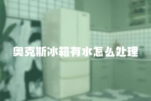 奧克斯冰箱有水怎么處理