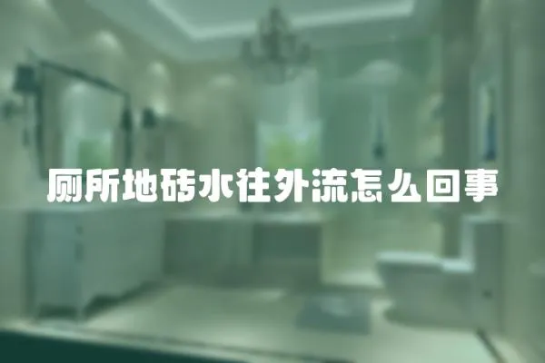 廁所地磚水往外流怎么回事