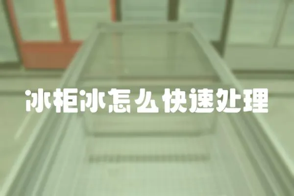 冰柜冰怎么快速處理