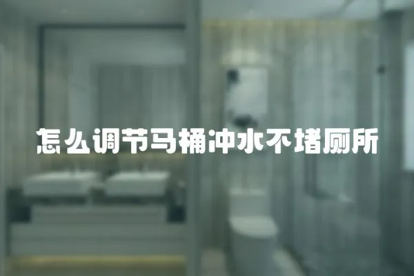 怎么調(diào)節(jié)馬桶沖水不堵廁所
