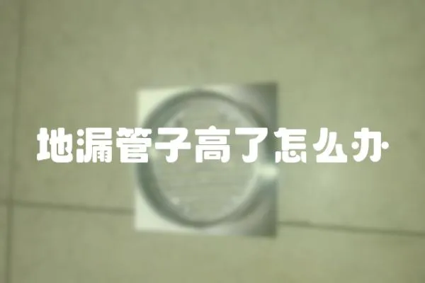 地漏管子高了怎么辦