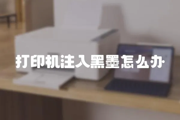 打印機注入黑墨怎么辦