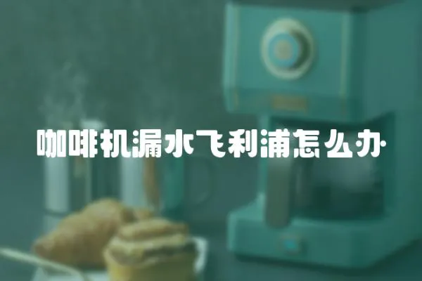 咖啡機漏水飛利浦怎么辦