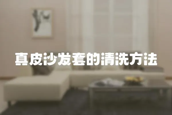 真皮沙發套的清洗方法