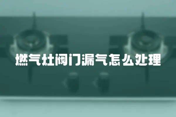 燃氣灶閥門漏氣怎么處理