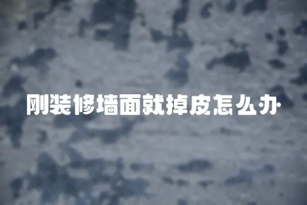 剛裝修墻面就掉皮怎么辦