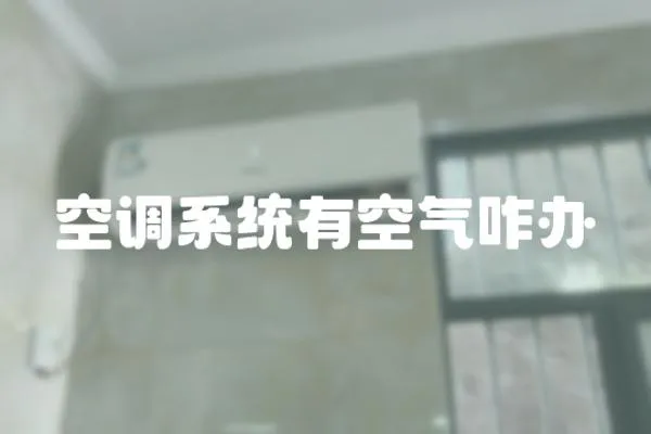 空調系統有空氣咋辦
