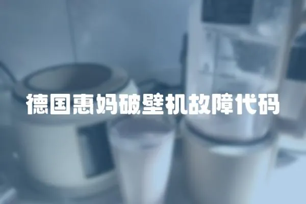 德國惠媽破壁機故障代碼