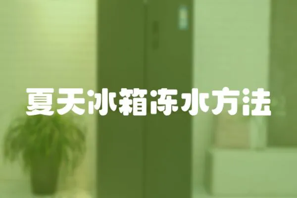 夏天冰箱凍水方法