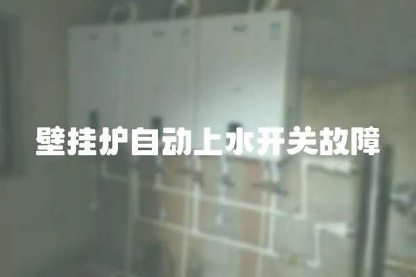 壁掛爐自動上水開關故障