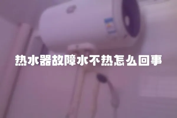 熱水器故障水不熱怎么回事
