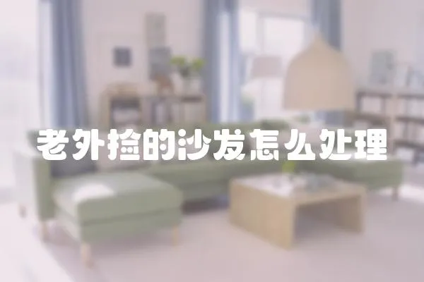 老外撿的沙發怎么處理