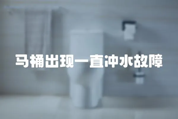 馬桶出現一直沖水故障