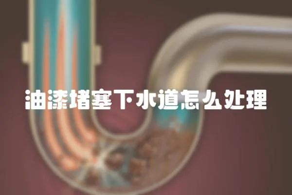 油漆堵塞下水道怎么處理