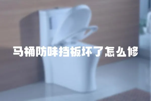 馬桶防味擋板壞了怎么修