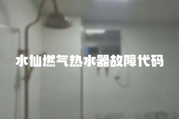 水仙燃氣熱水器故障代碼