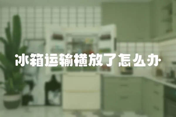 冰箱運輸橫放了怎么辦