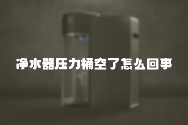 凈水器壓力桶空了怎么回事