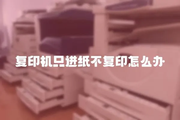 復印機只進紙不復印怎么辦