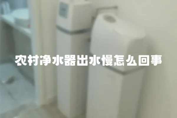 农村净水器出水慢怎么回事