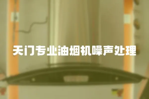 天門專業油煙機噪聲處理