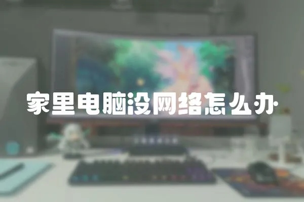 家里電腦沒網絡怎么辦