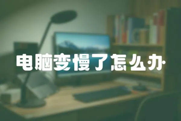 電腦變慢了怎么辦