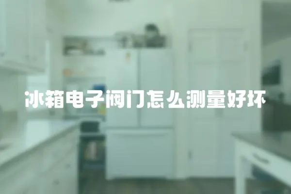 冰箱電子閥門怎么測(cè)量好壞