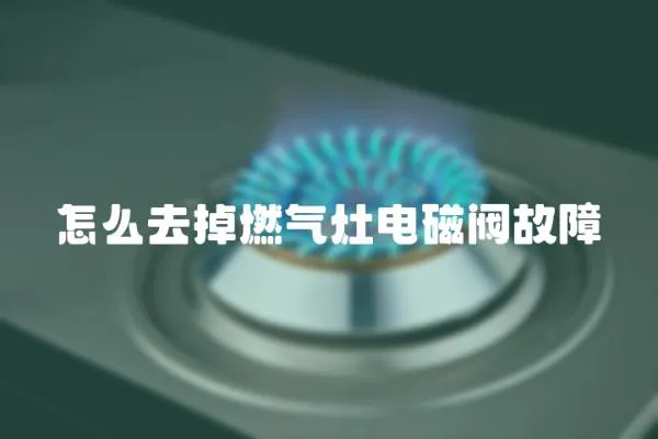 怎么去掉燃?xì)庠铍姶砰y故障