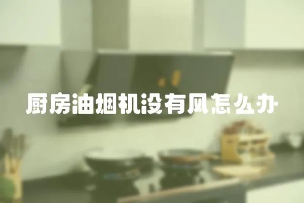 廚房油煙機沒有風怎么辦