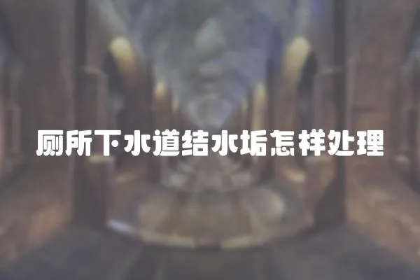 廁所下水道結(jié)水垢怎樣處理