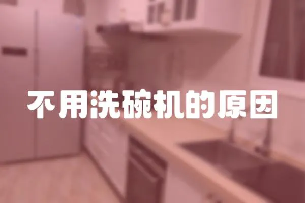 不用洗碗機的原因