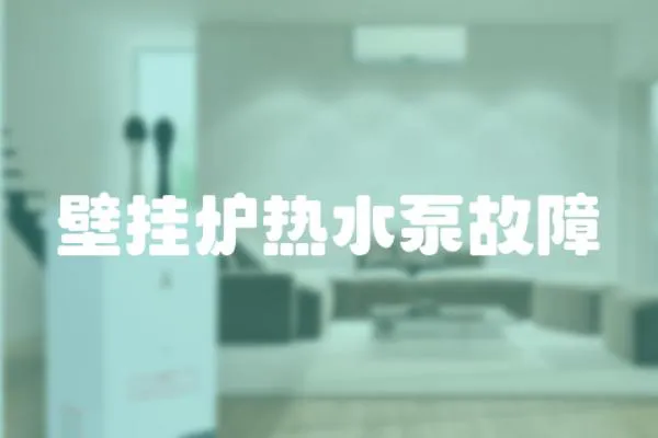 壁掛爐熱水泵故障