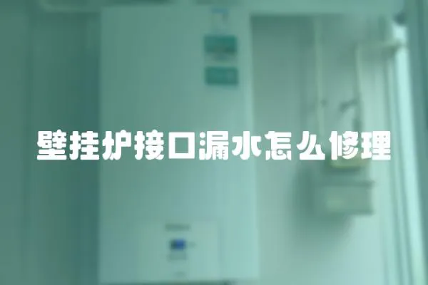壁掛爐接口漏水怎么修理