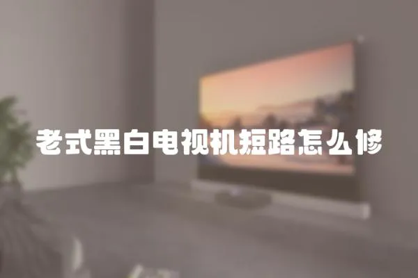 老式黑白電視機短路怎么修