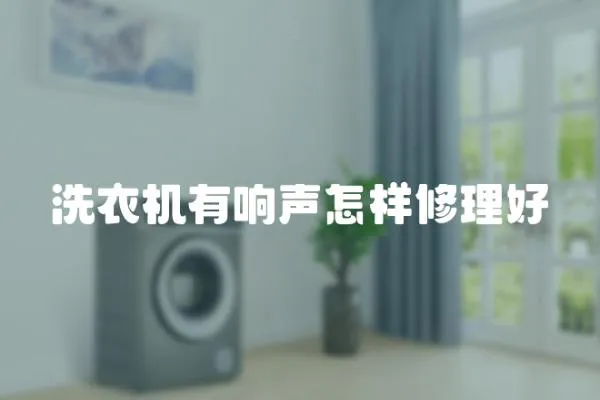 洗衣機有響聲怎樣修理好