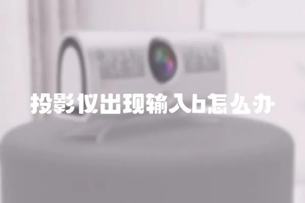 投影儀出現(xiàn)輸入b怎么辦
